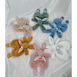 Knuffelkonijntje plat 29cm Zandbeige
