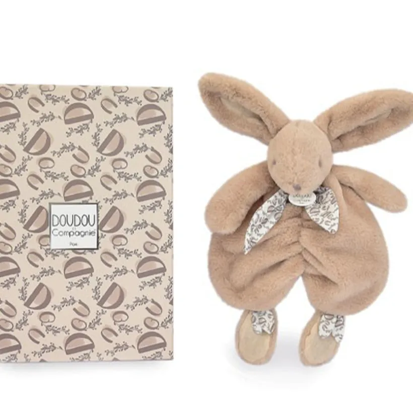 Knuffelkonijntje plat 29cm Zandbeige