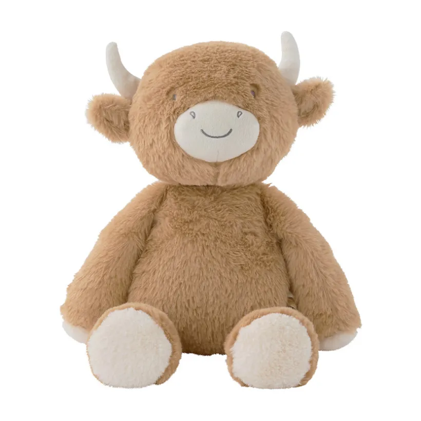 Knuffel Medium 40cm Koe Fluffy Beige