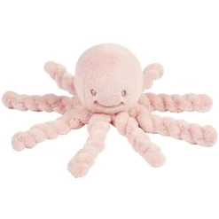 Knuffel met korte haren Octopus Poederroze