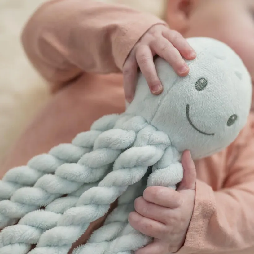 Knuffel met korte haren Octopus Pastelblauw