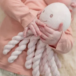Knuffel met korte haren Octopus Pastelroze