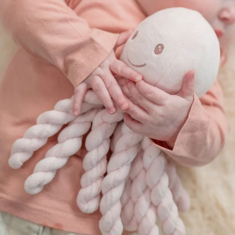 Knuffel met korte haren Octopus Pastelroze