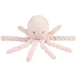 Knuffel met korte haren Octopus Pastelroze