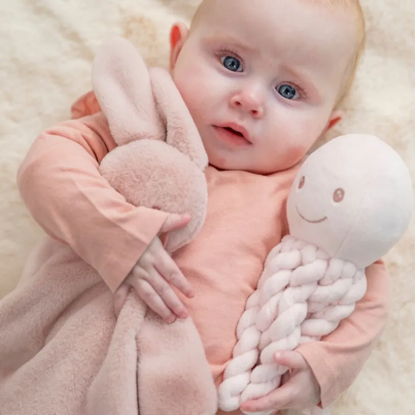Knuffel met korte haren Octopus Pastelroze