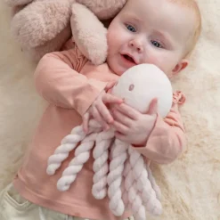 Knuffel met korte haren Octopus Pastelroze