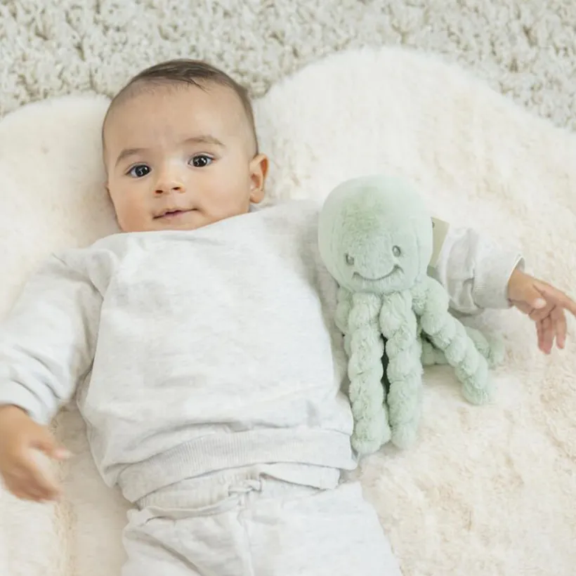 Knuffel met korte haren Octopus Pastelgroen