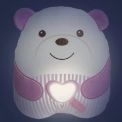 Knuffel nachtlampje Tendre Ourson Roze