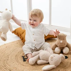 Knuffel - Neushoorn Teddy - Karamel - 30 cm