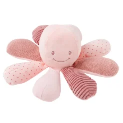 Knuffeloctopus met activiteiten - Roze