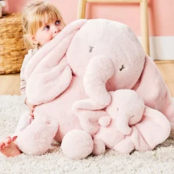 Knuffel olifant maxi - Fanfan - Roze - 60 cm