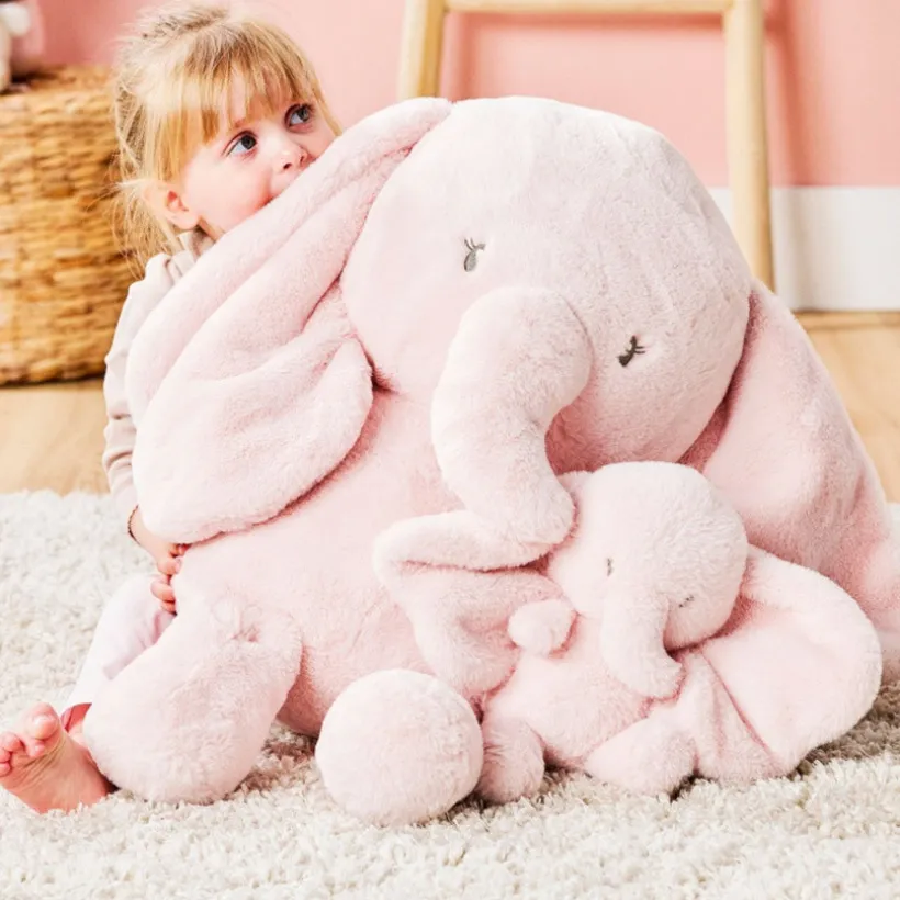 Knuffel olifant maxi - Fanfan - Roze - 60 cm