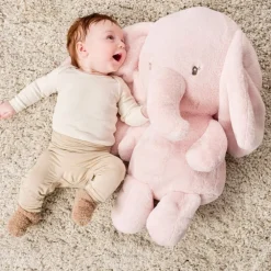 Knuffel olifant maxi - Fanfan - Roze - 60 cm