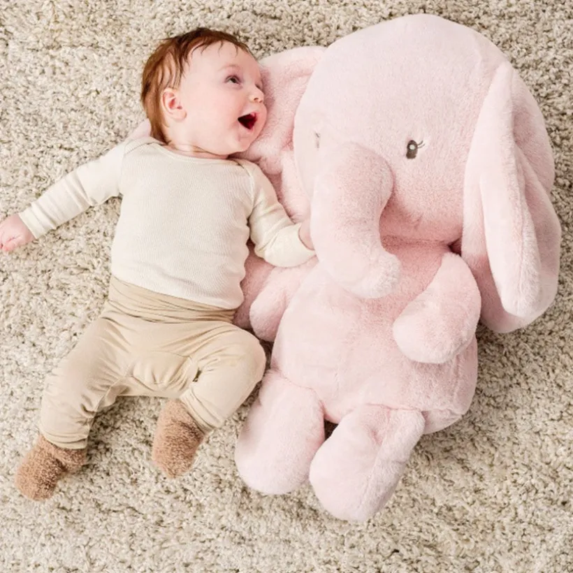 Knuffel olifant maxi - Fanfan - Roze - 60 cm