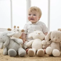 Knuffel - Olifant Teddy -Grijs - 30 cm