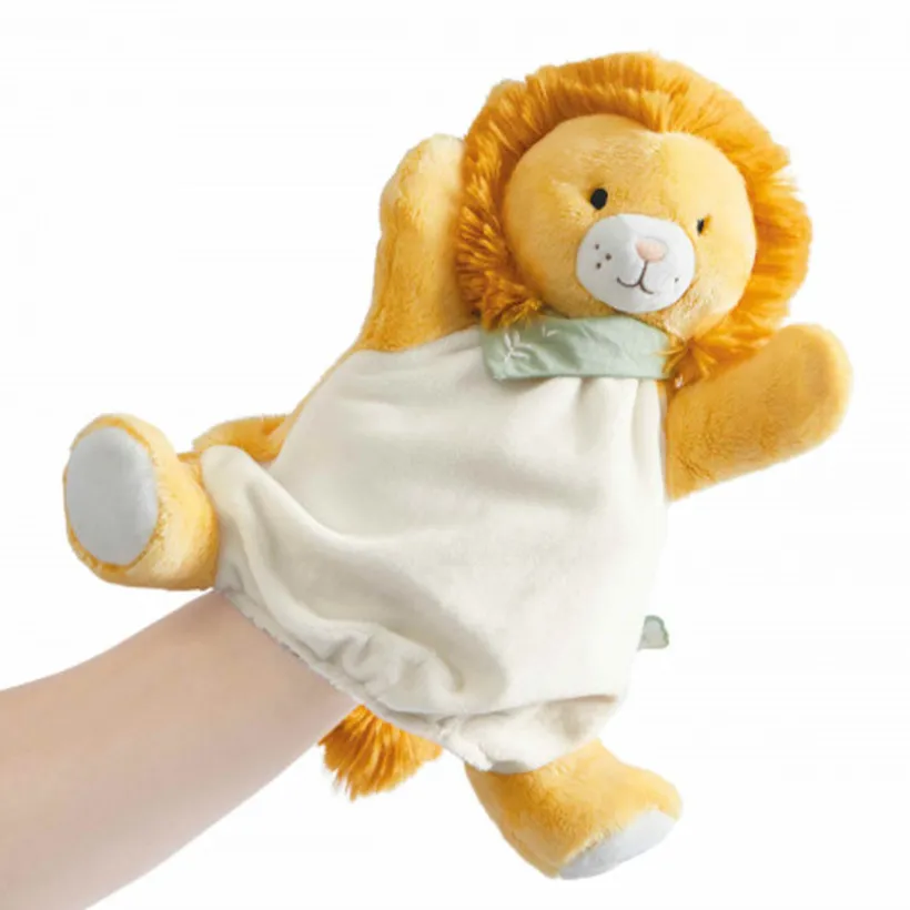 Knuffelpoppenspel Nougat de leeuw van Kaloo in ultra-zacht microfluweel