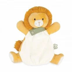 Knuffelpoppenspel Nougat de leeuw van Kaloo in ultra-zacht microfluweel