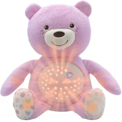 Knuffel projector First Dreams Baby Bear - Roze