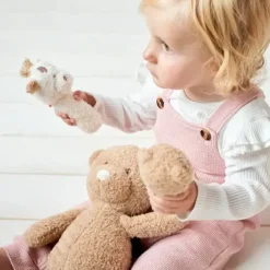 Knuffelrammelaar - Giraf teddy - Wit