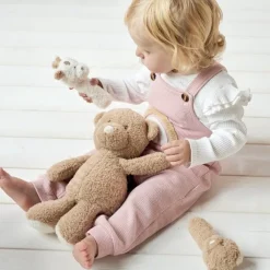 Knuffelrammelaar - Giraf teddy - Wit