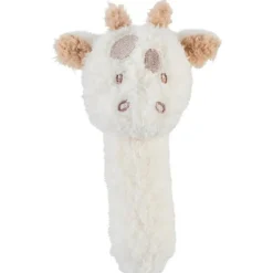 Knuffelrammelaar - Giraf teddy - Wit