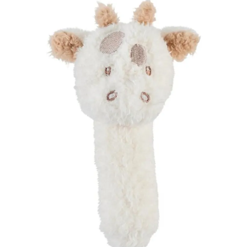 Knuffelrammelaar - Giraf teddy - Wit