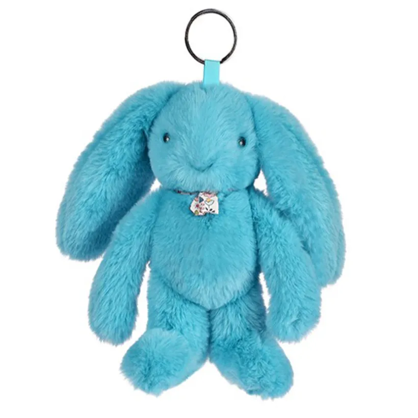 Knuffel sleutelhanger Konijn Fleurette 18cm Turquoise