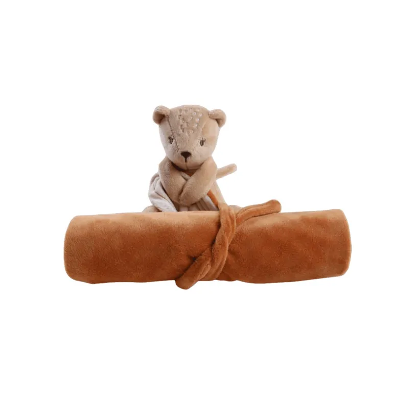 Knuffel - TROOSTDOEKJE - Kendi - Marron/Beige