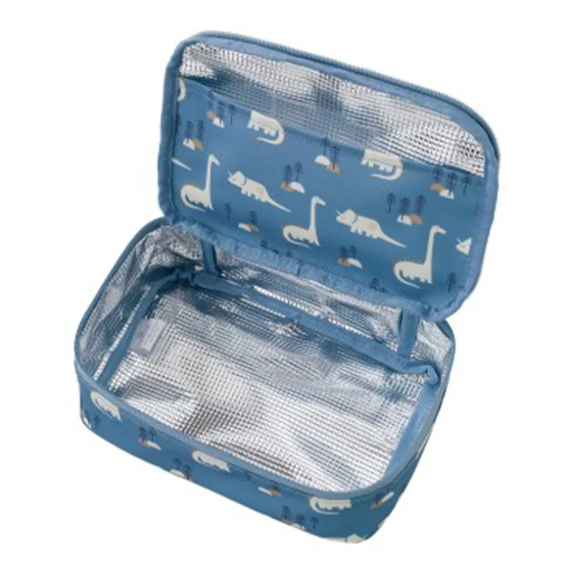 Koeltas lunchbag Dino Blauw