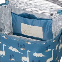 Koeltas lunchbag Large Dino Blauw