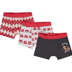 Koffer met 3 boxershorts met kerstmotieven jongens