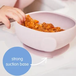 kom met zuignap en deksel Blush