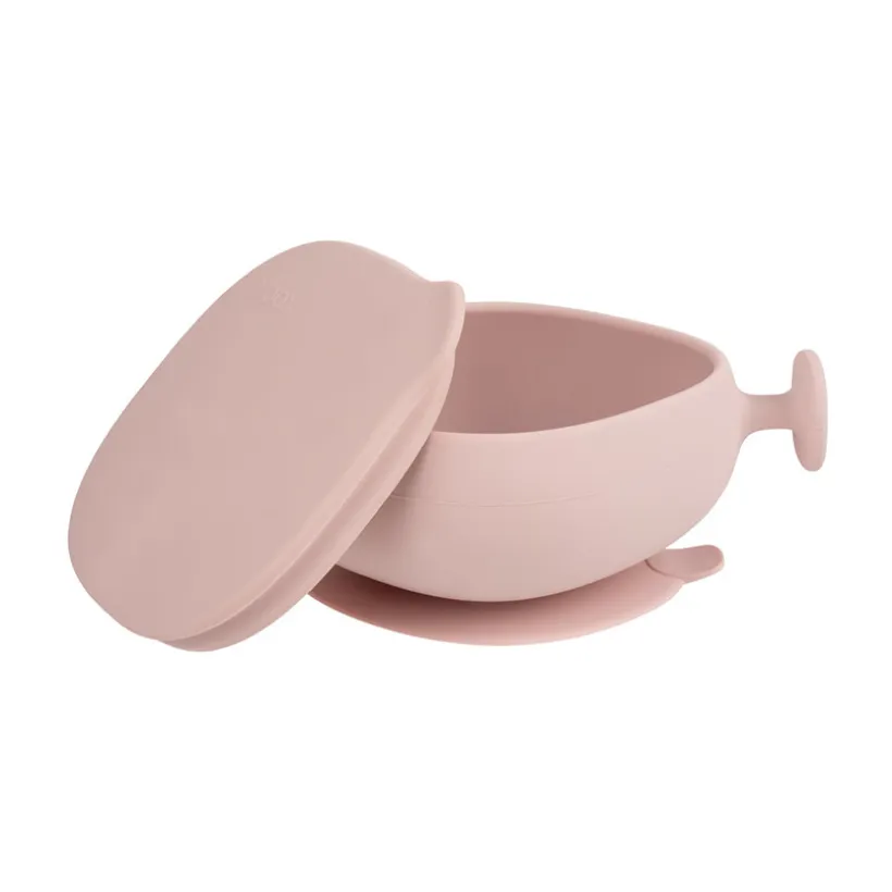 kom met zuignap en deksel Blush