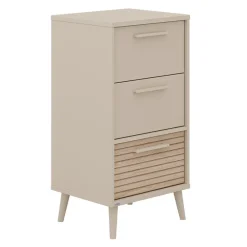 Kommode Buddy met 3 lades kasjmier beige/Groovy Eikenhout