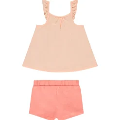 Kort 2-delig set met printtopje voor babymeisje