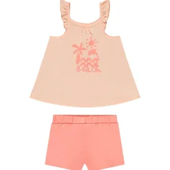 Kort 2-delig set met printtopje voor babymeisje