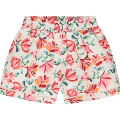 Korte broek met bloemenprint en kant meisjes