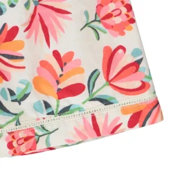 Korte broek met bloemenprint en kant meisjes
