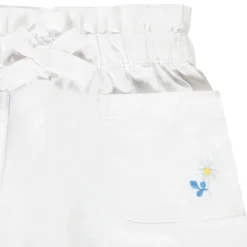 Korte broek met zakken in effen popeline voor meisjes