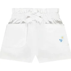 Korte broek met zakken in effen popeline voor meisjes