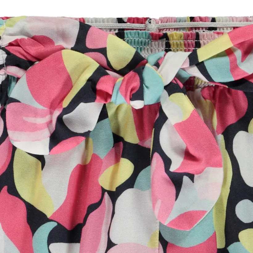 Korte broek vloeibaar te knopen fantasieprint meisjes