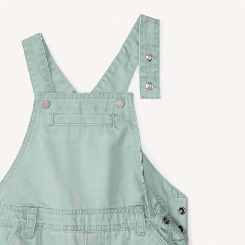 Korte canvas overall voor babyjongen