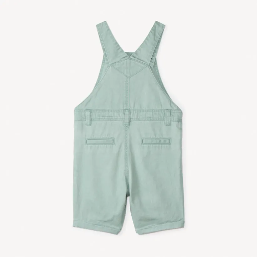 Korte canvas overall voor babyjongen