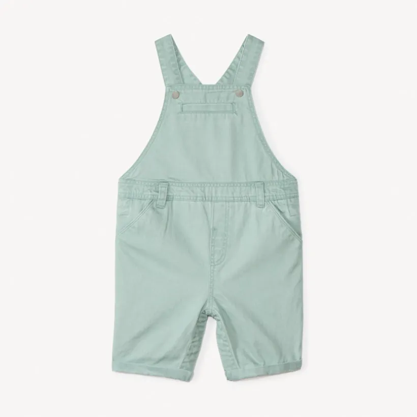 Korte canvas overall voor babyjongen