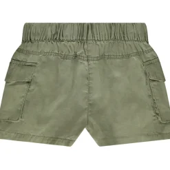 Korte cargo short in lyocell met zakken meisjes