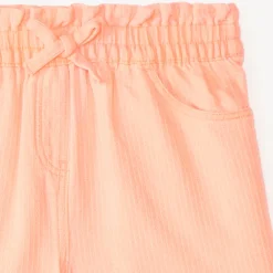 Korte, effen katoenen broek meisjes