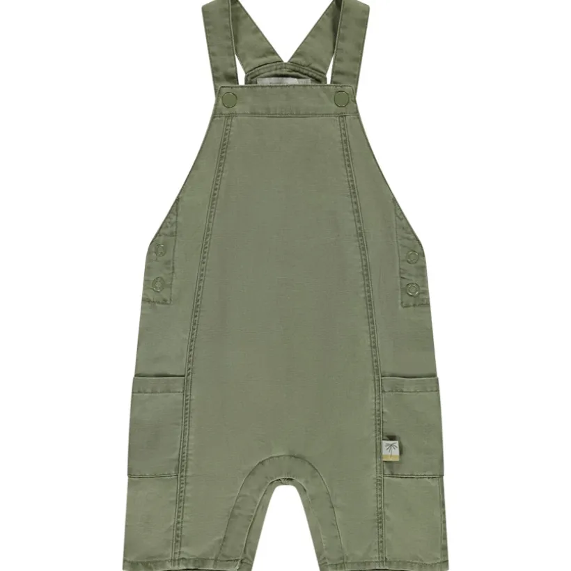 Korte effen salopette voor babyjongen