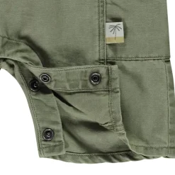 Korte effen salopette voor babyjongen
