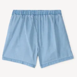 Korte effen Tencel rok met volants meisjes