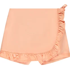 Korte effen Tencel rok met volants meisjes